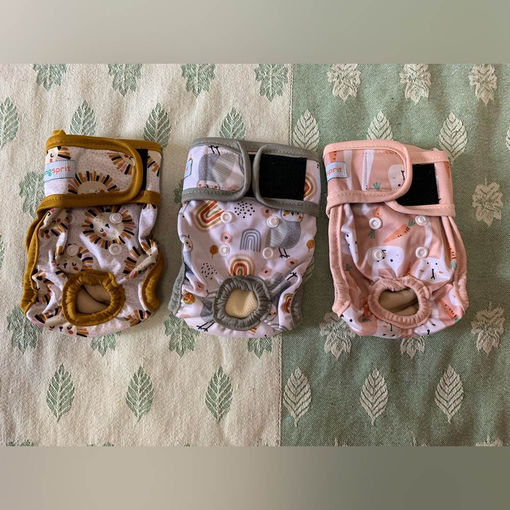 Small Rabbit, Owl, Lion Washable Langsprit Pet Diapers
